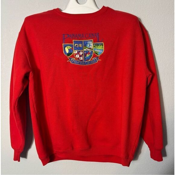 Princess Cruises Panama Canal Crew Neck Sweatshirt Size XXL 2XL Red - Picture 2 of 8